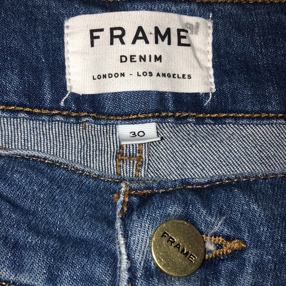Frame Le Slender Straight Leg Jeans trouser-like silhouette stretch Size 30 NWOT - Picture 8 of 10